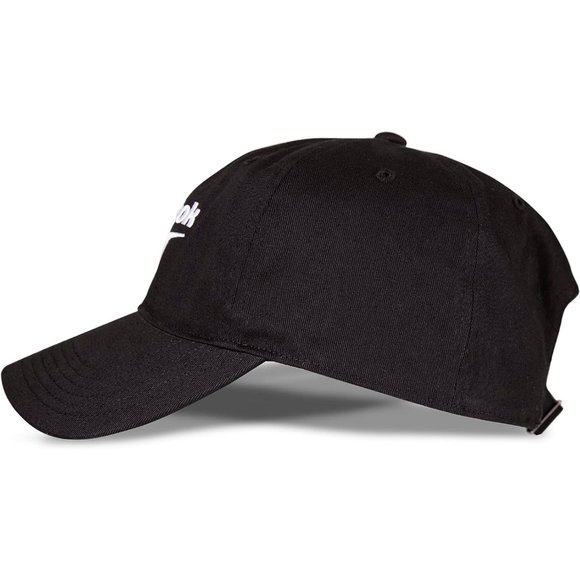 Men Women Black Cotton Medium Curved Brim Reebok Vector Logo Cap main image 9